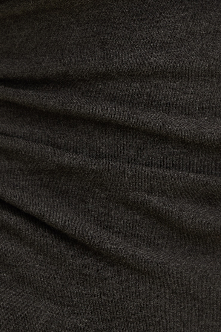 Twisted Long Sleeve Top Carbon Grey Melange large