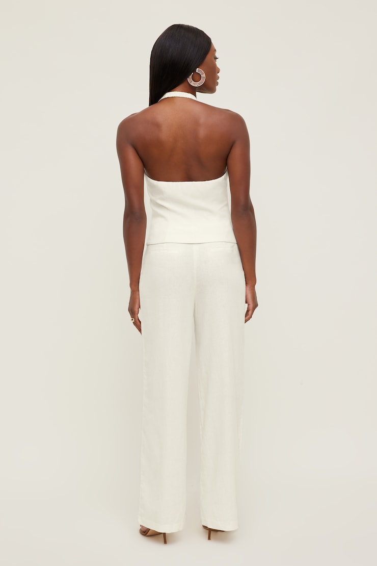 Linen Halter Vest Snow White large