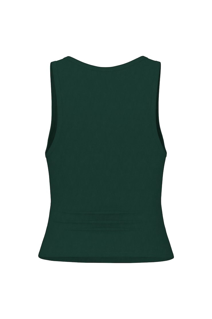 SnatchRib Scoop Tank Top, Green Envy, large