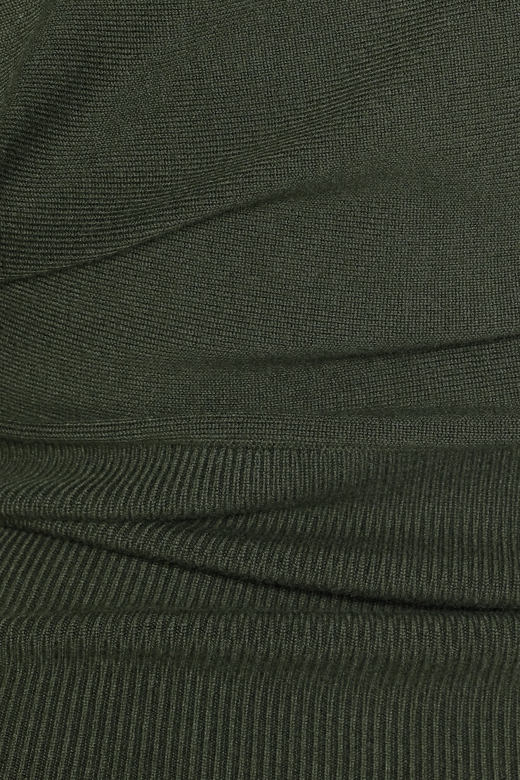 Off Shoulder Short Sleeve Cinch Waist Top, Olive Obsession, large