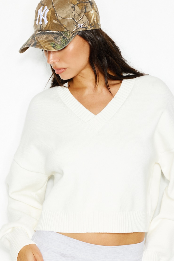 Throwover V-Neck Sweater