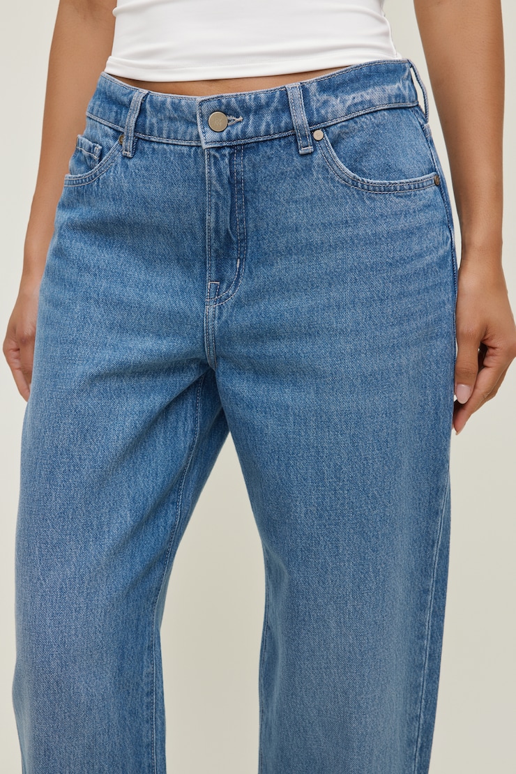 Mika Mid Rise Relaxed Straight Leg Jeans