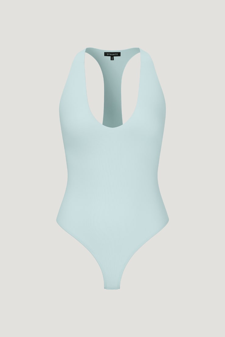 Sculpt Racerback Bodysuit Wan Blue large