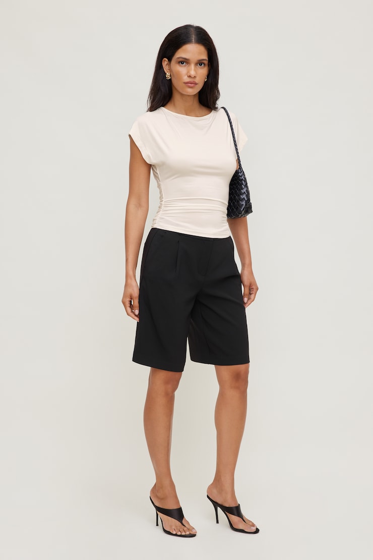 Flutter Sleeve Top Sea Salt Cream large