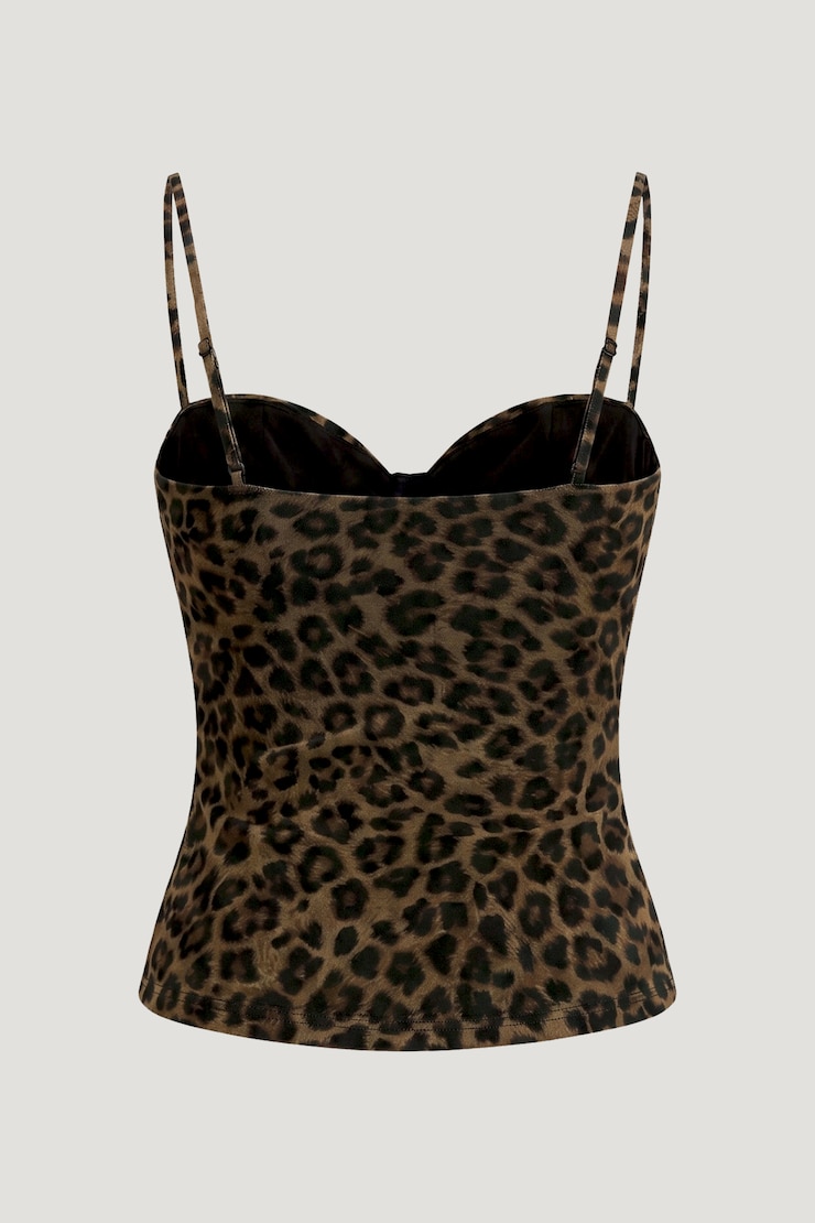 Monet Mesh Top LEOPARD BROWN  large