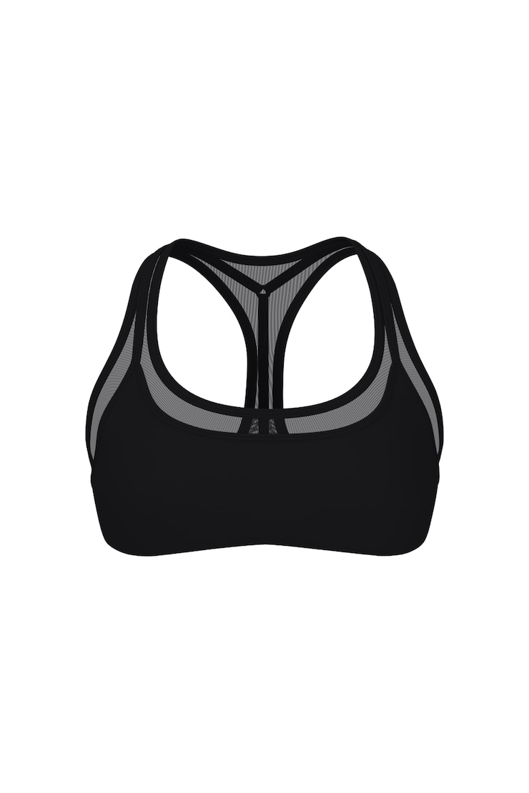 Active Layered Mesh Bra, Jet Black, large