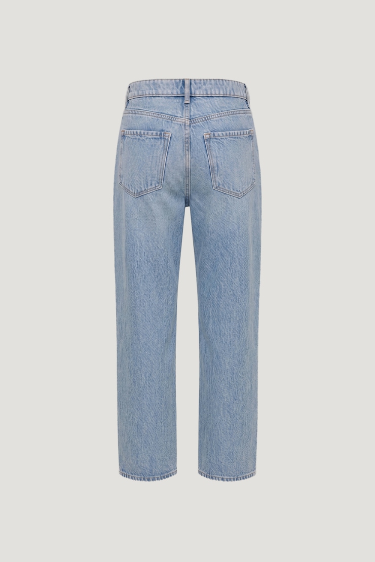 Mika Mid Rise Relaxed Straight Leg Jeans Medium Light Indigo / Fay Blue large
