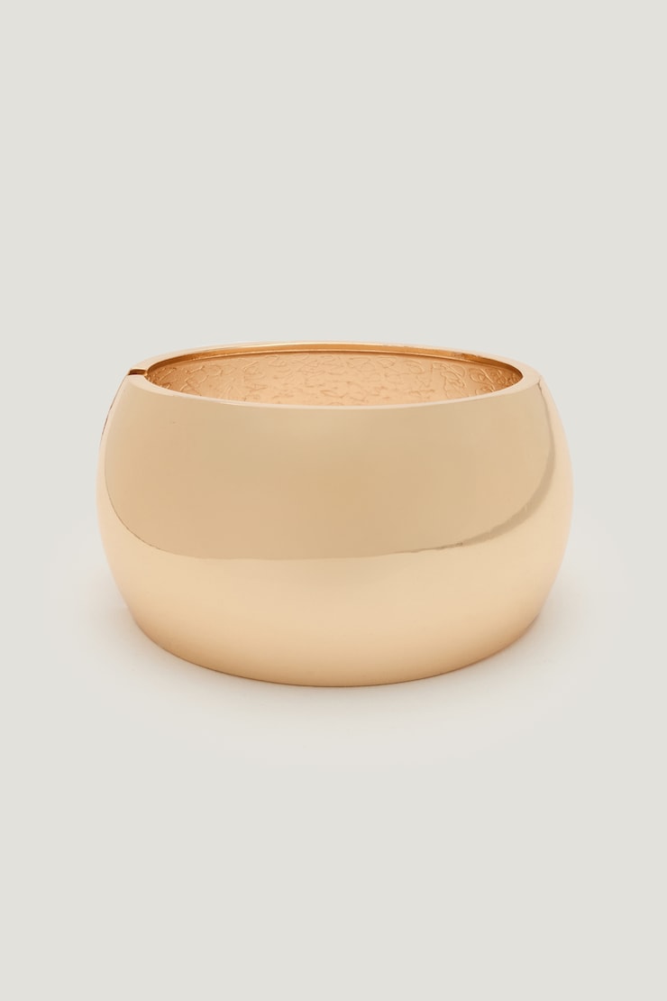 Oversized Chunky Snap Bangle Bracelet Yellow | Dynamite