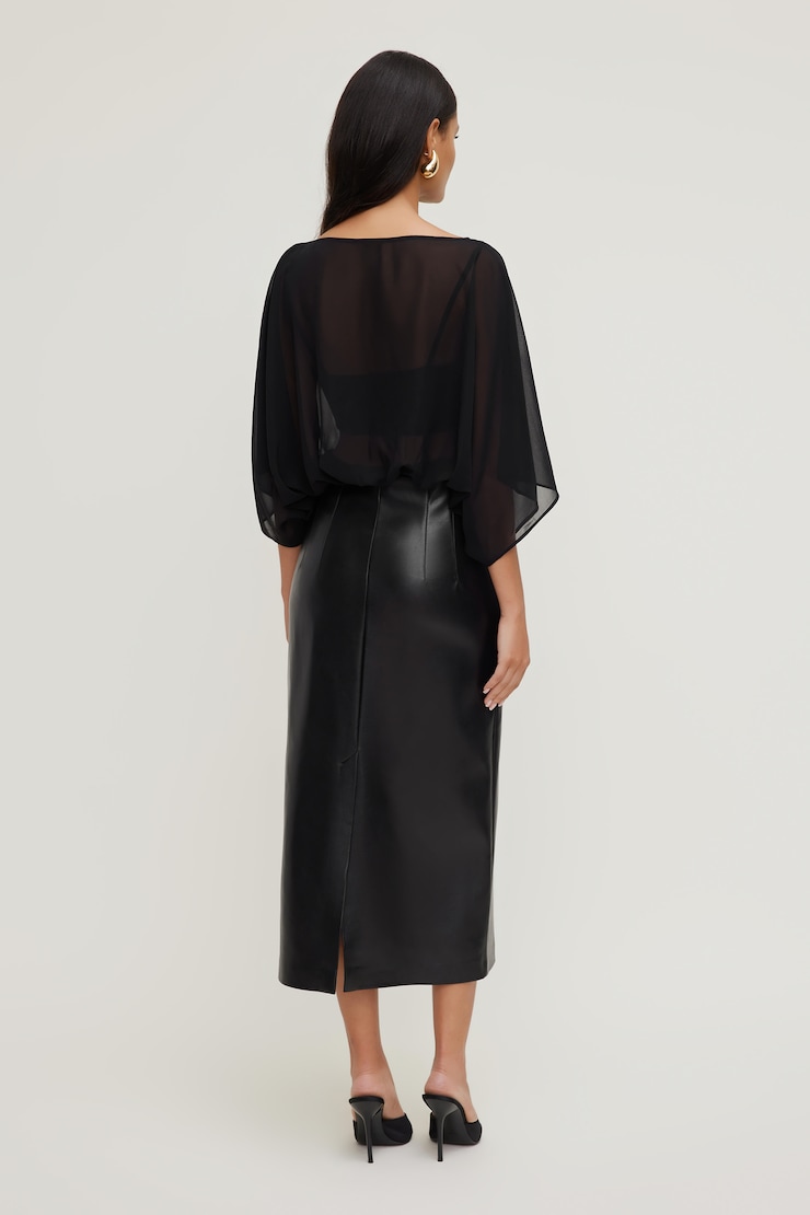 Bubble Cape Top Jet Black large