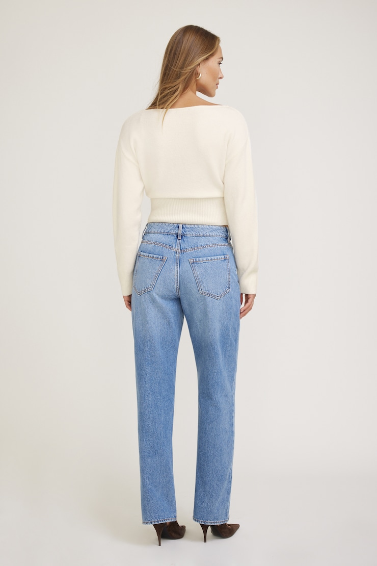 Juliet Cinched Boat Neck Sweater Sea Salt Off White large