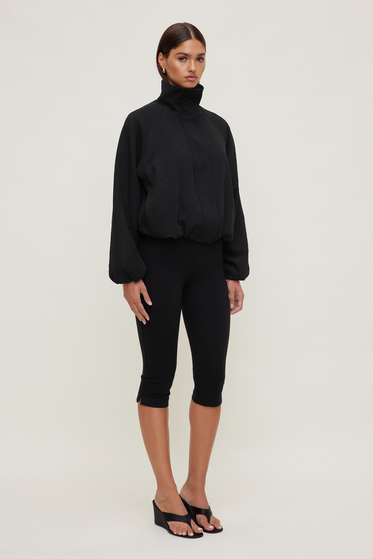 High Neck Airflow Anorak Jet Black large