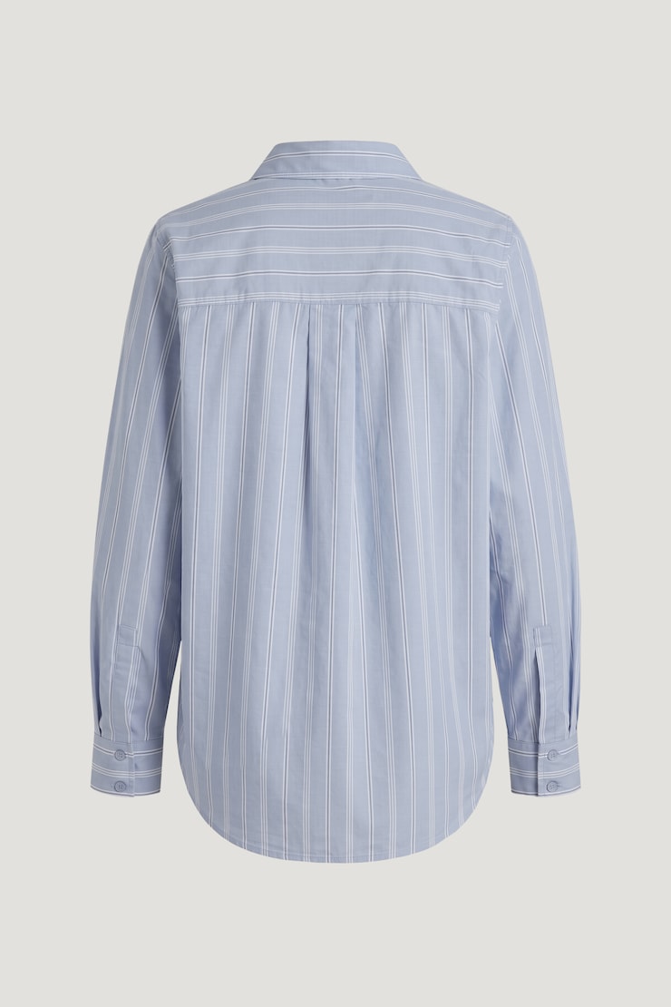 Isla Poplin Shirt Blue / Double White Stripes large