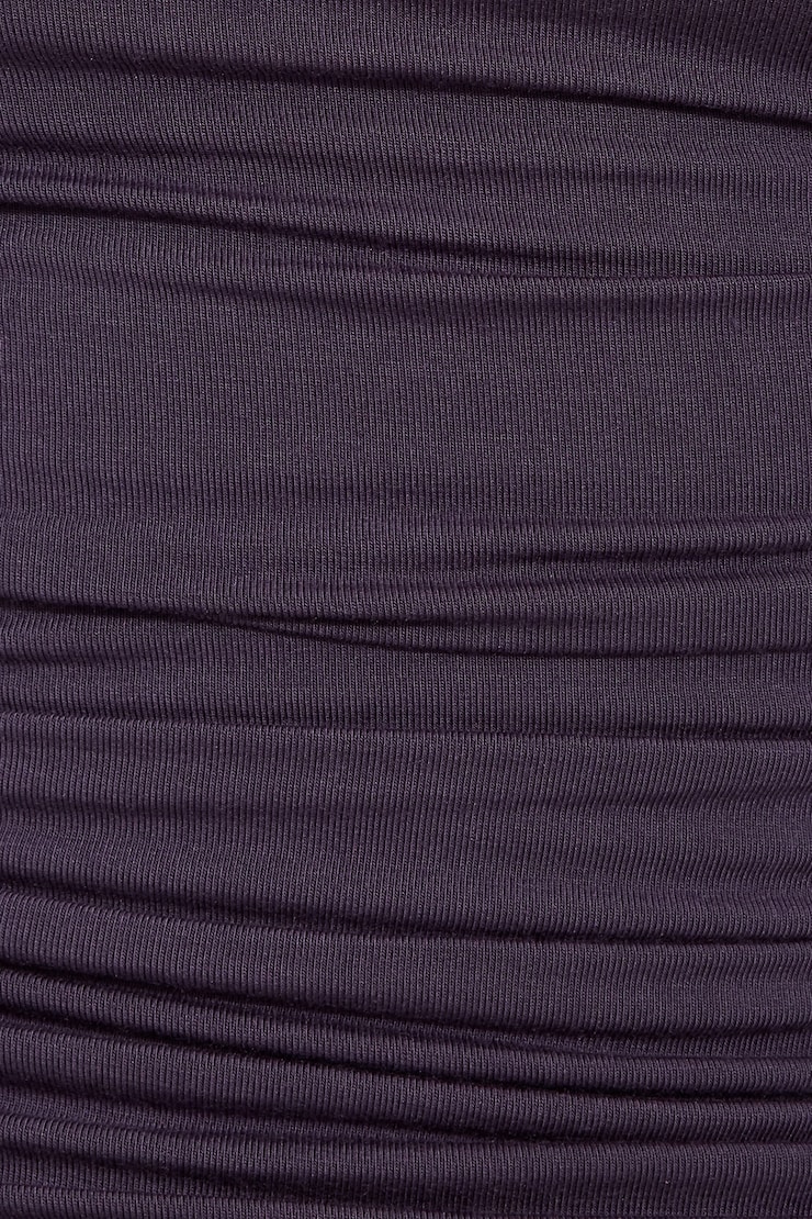 Smooth One Shoulder Draped Top, Perky Plum Purple, large