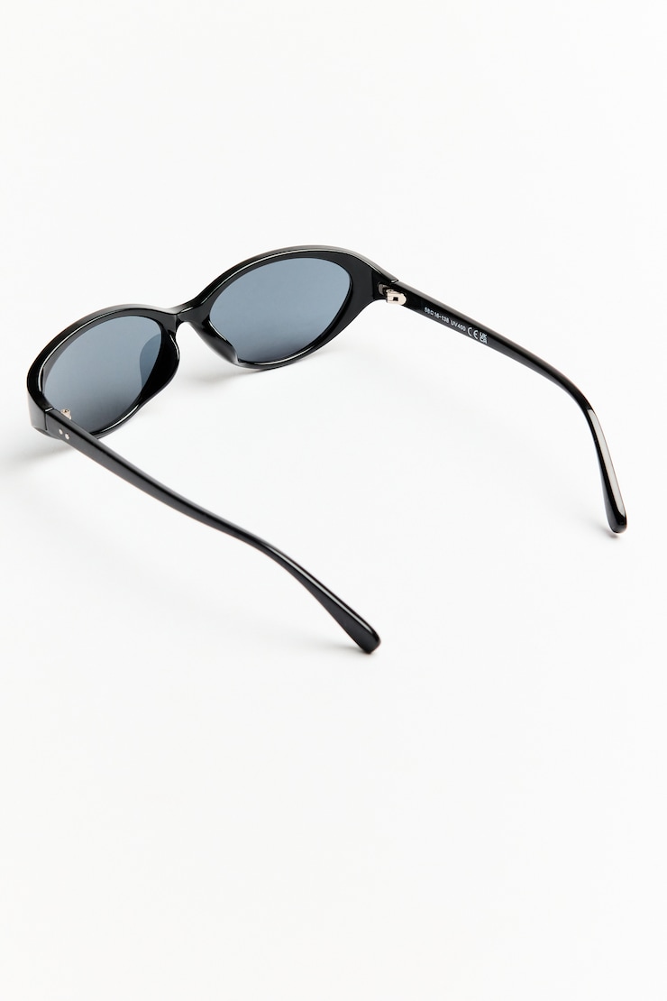 Oval Slim Sunnies, Jet Black, large