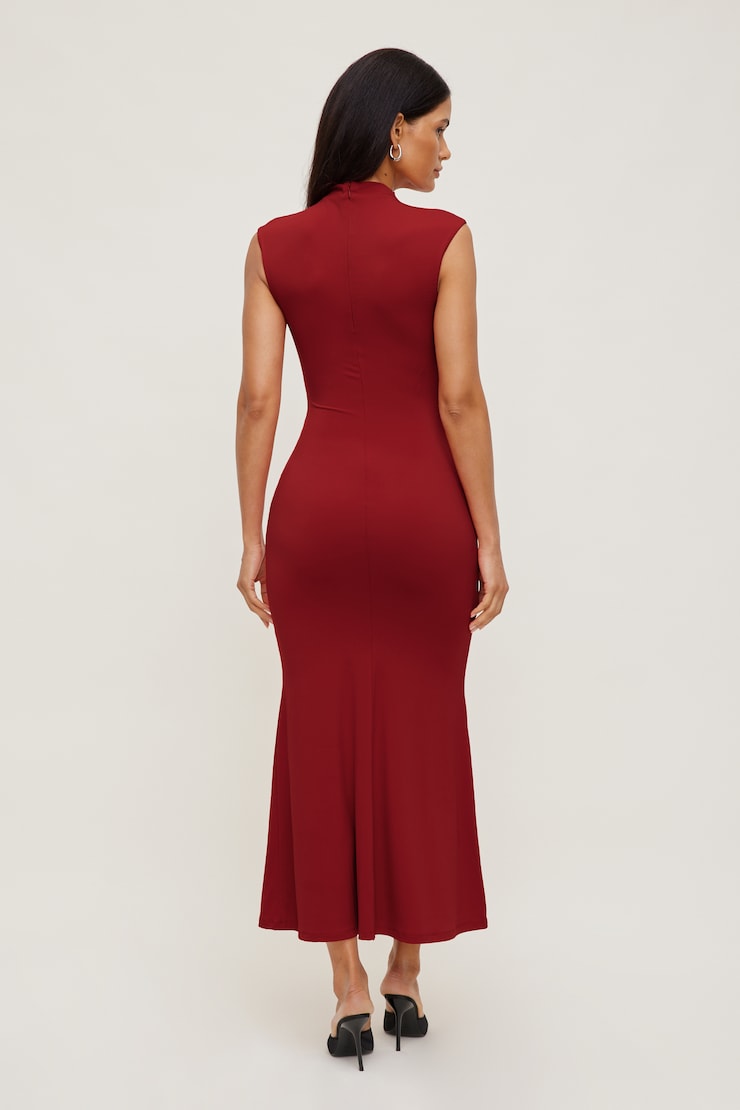 Talia Sculpt Maxi Dress Savvy Red large