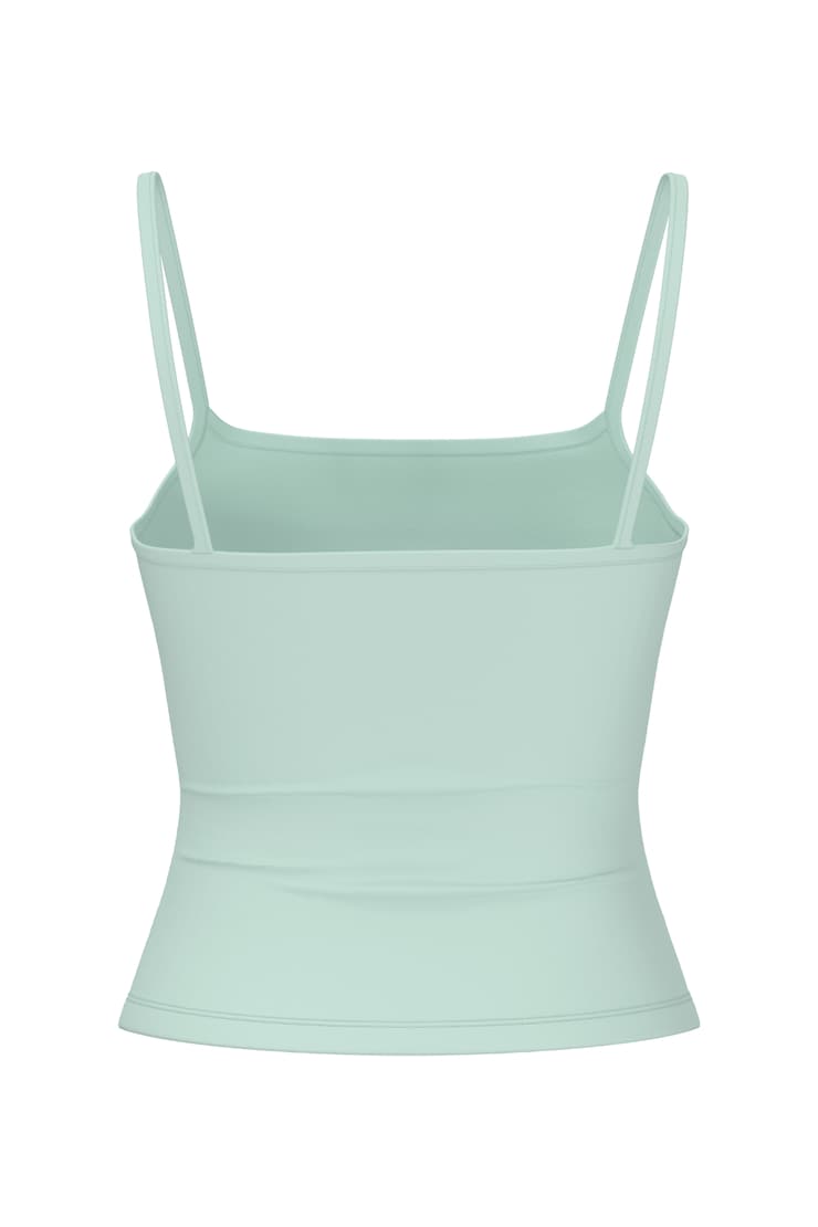 Cami Sleek à col échancré, Trouble turquoise, large
