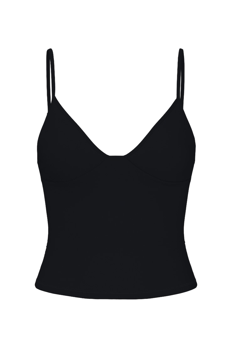 Active Plunge Cami Top, Jet Black, large