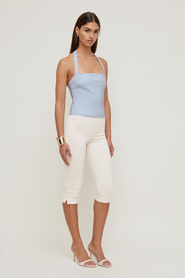 Ponte Halter Top Heather Blue large