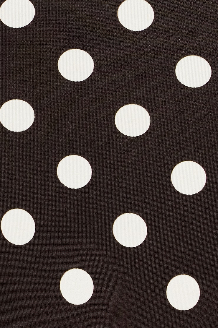 Reversible Slider Triangle Bikini Top, Brown Polka Dot, large