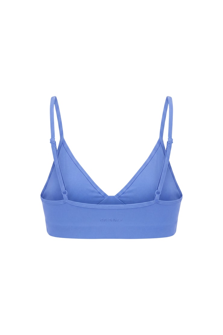 Bralette ultra-écourtée Active à col plongeant, Bleu poudre, large
