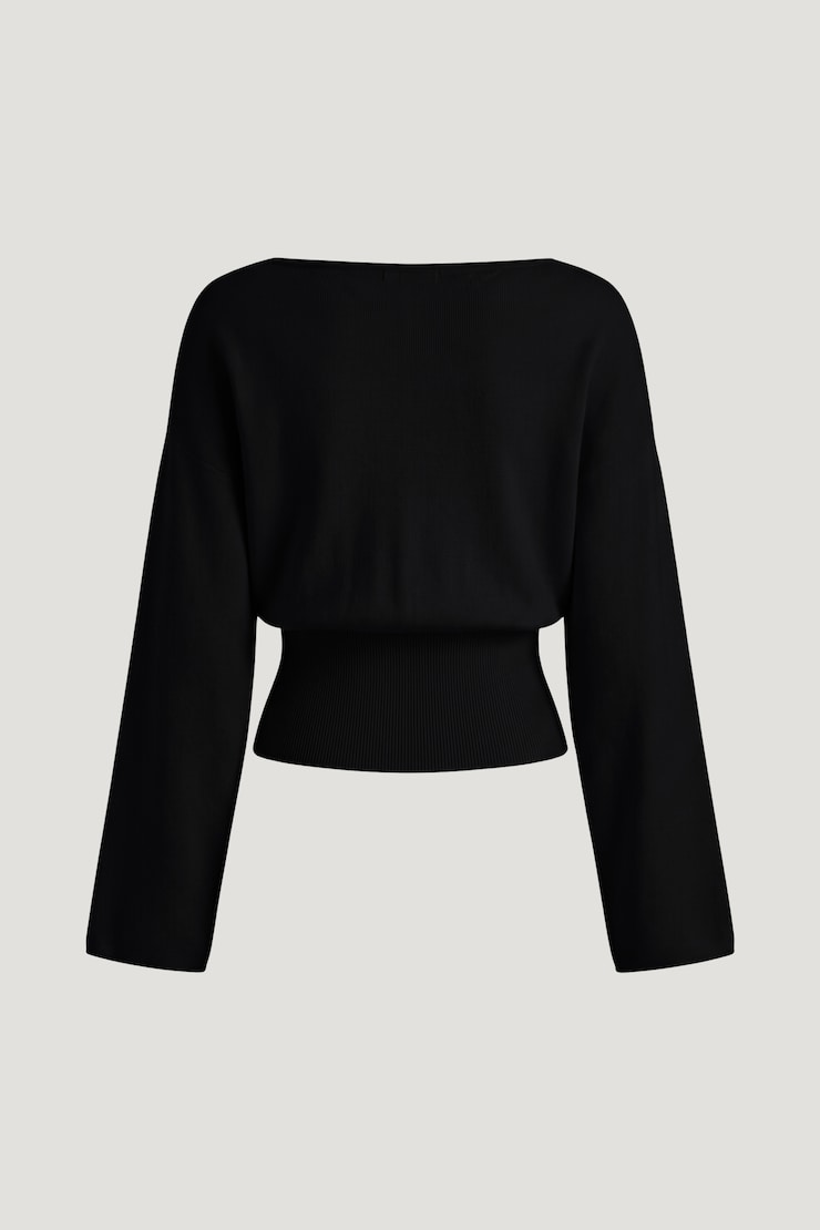 Suri Cinched Sweater Jet Black large