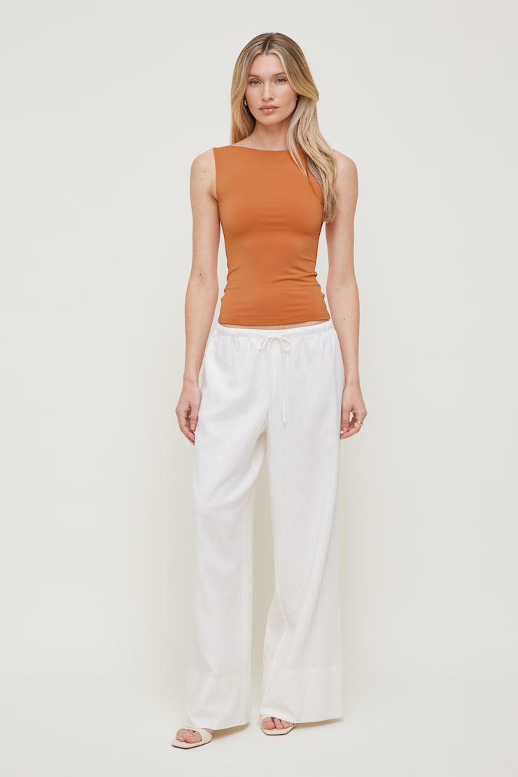 Nola Sculpt Tank Top Orange Sunset large