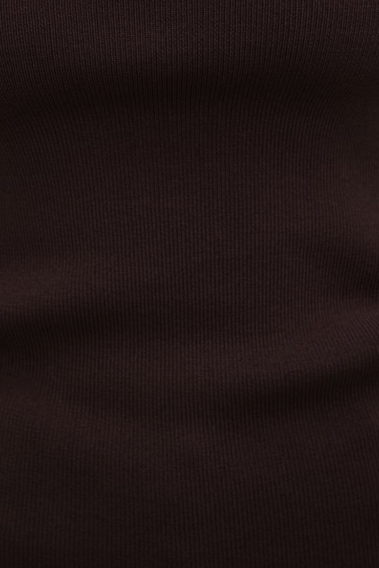 Sheer Opaque Mock Neck Sweater CHERRY LACQUER large