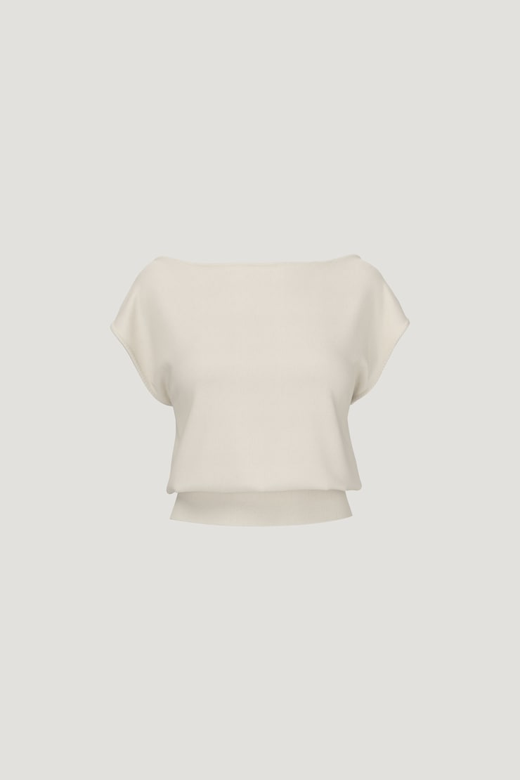Aria Boat Neck Sweater  Simply Taupe large