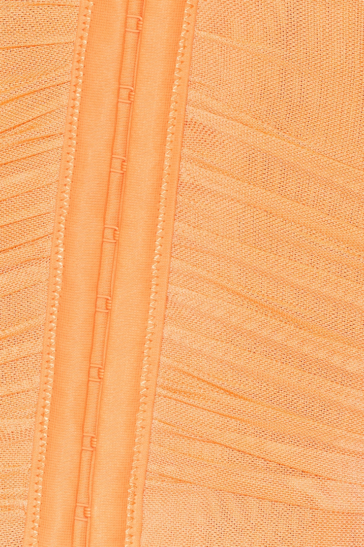 Ally Mesh Peekaboo Bustier, Juicy Peach Orange, large