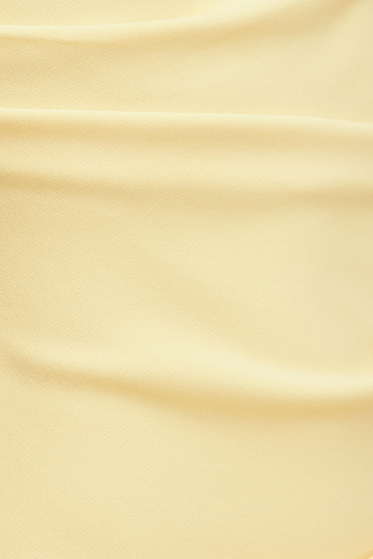 Jana Crepe Mini Dress Pale Yellow large