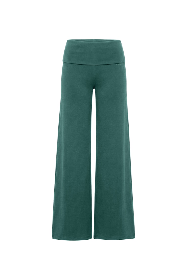 Brushed StretchTerry™ Foldover Pants, Teal Temptation, large
