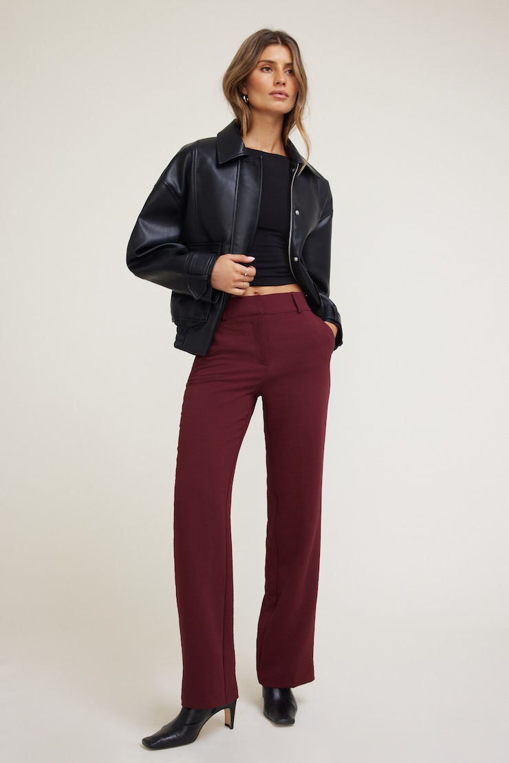 Camelia Airflow Straight Leg Pants Zinfandel Burgundy large