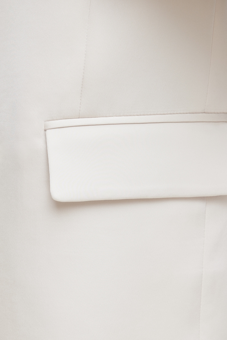 Noa Oversized Satin Blazer Satin Polished Pearl Beige large