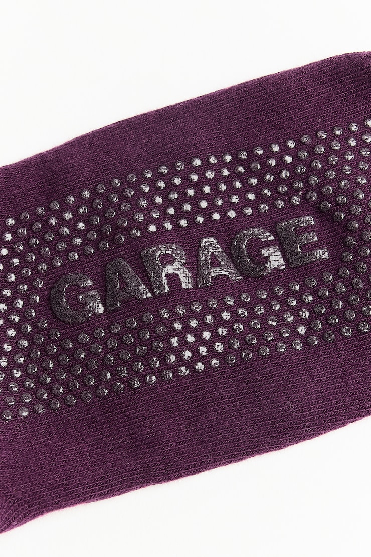 The Pilates Socks, Wild Berry Maroon, large