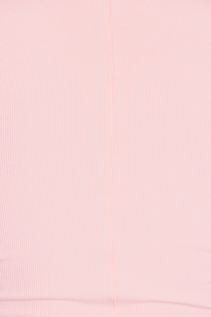 SnatchRib Cropped Crewneck T-Shirt, Pink, large