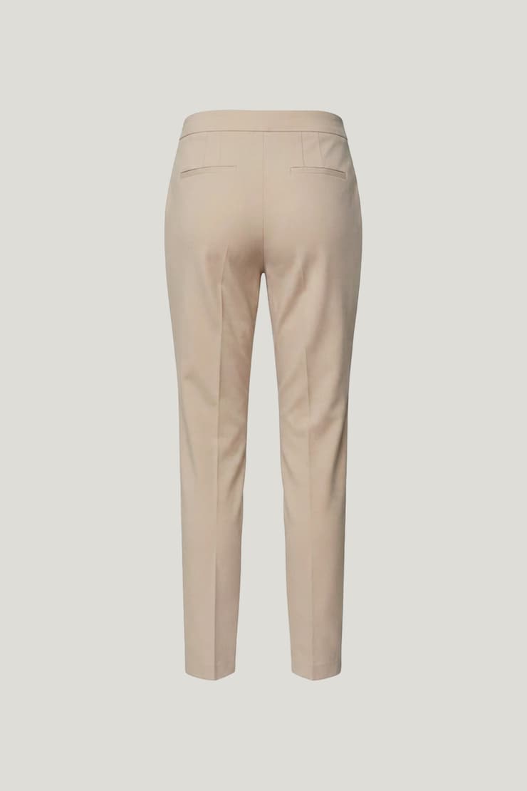 High Rise Slim Fit Pants Warm Oats Beige large