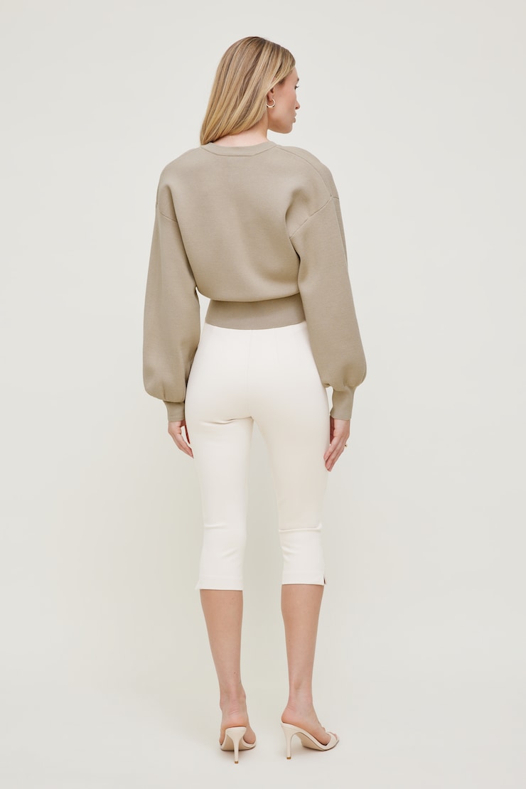 Ellie Balloon Sleeve Cardigan Simply Taupe large