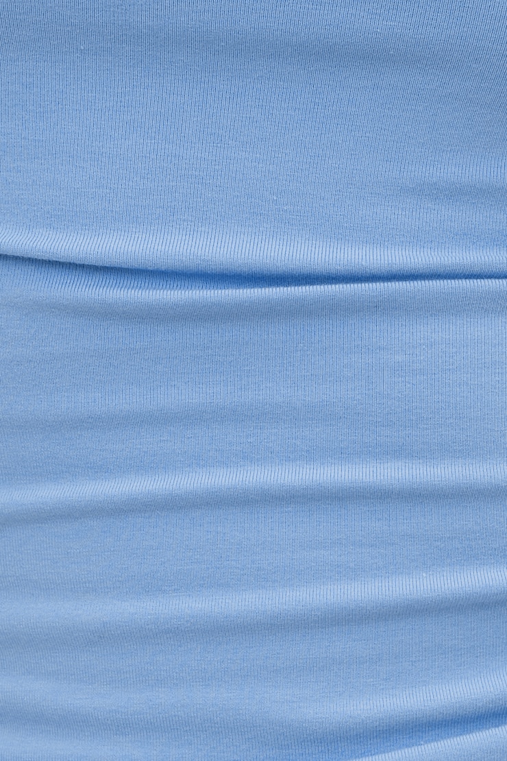 T-shirt en coton et spandex Maude Bleu Bel Air large