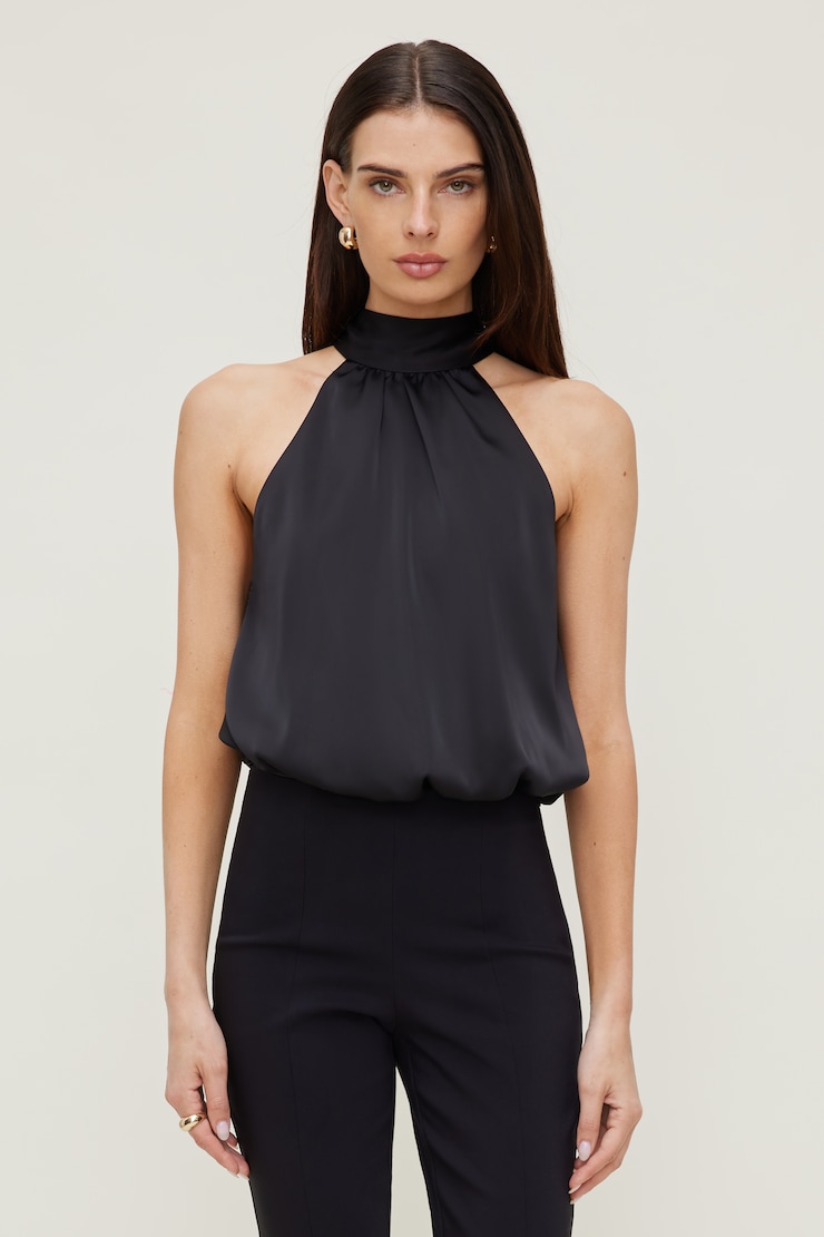 トップス yilon HALTER-NECK CHECK BLOUSE Halter-neck check blouse – YILON