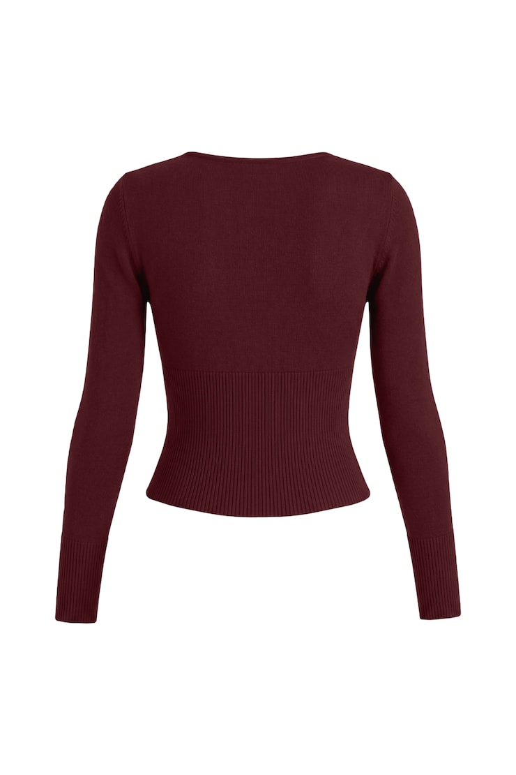 Wrap Me Sweater, Burgundy Bite, large