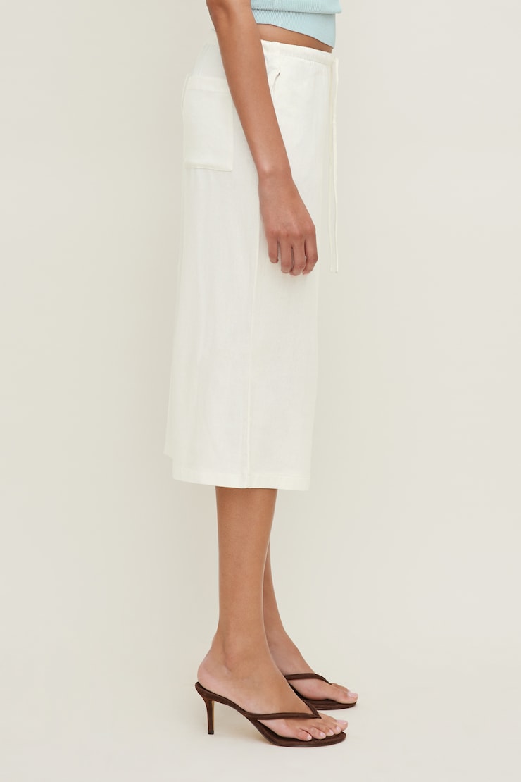 Leo Linen Capri Pants Snow White large