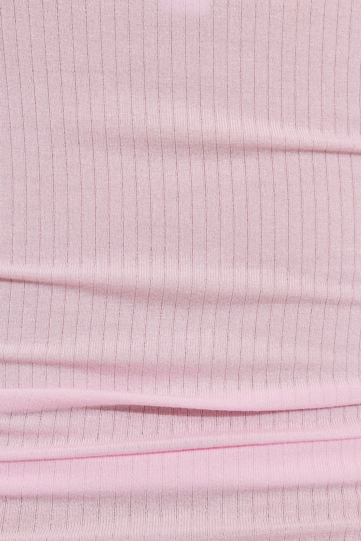 Sheer Ribbed Cami Top, Light Pink, large