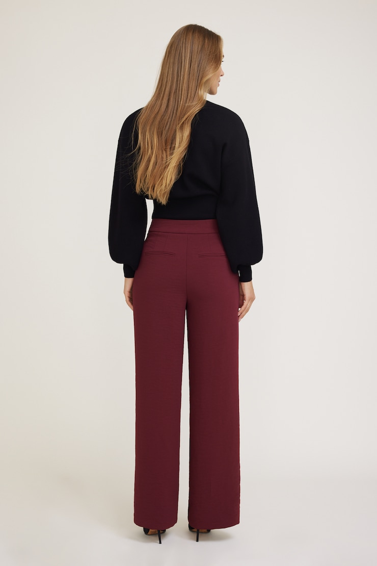 Yasmin Airflow Straight Leg Pants Zinfandel Burgundy large