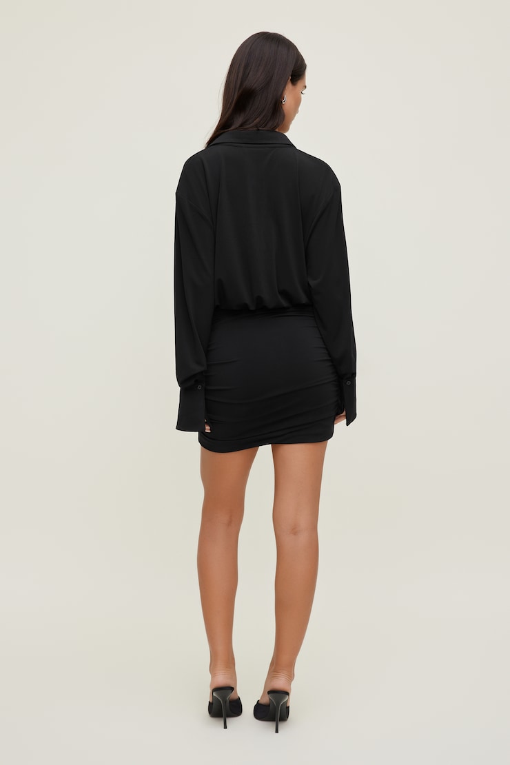 Sculpt Mini Shirt Dress