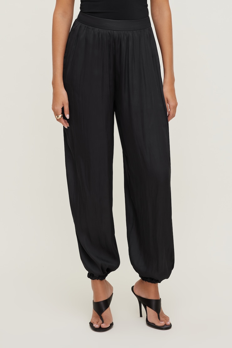 Pantalon bouffant en satin
