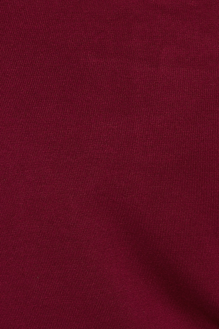Rae Asymmetric Fine Sweater, Sour Cherry Burgundy, large