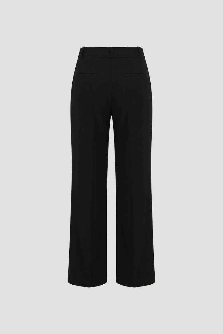 Camelia Crepe Straight Leg Pants Jet Black large