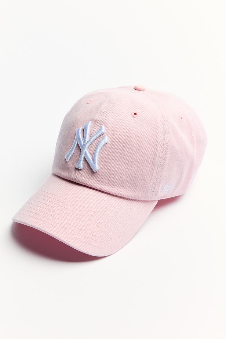47 BRAND Clean Up Cap  - NY, Pink Wink/White, large