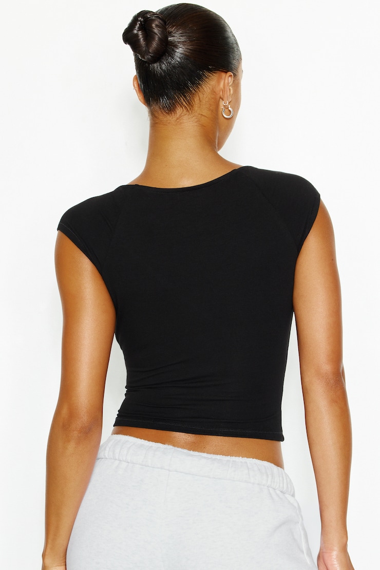 StretchTerry™ Crossover T-Shirt, Jet Black, large