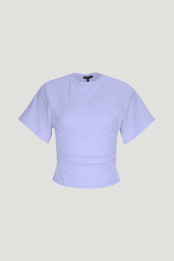 Andrea Cotton Spandex T Shirt Sweet Lavender Purple large